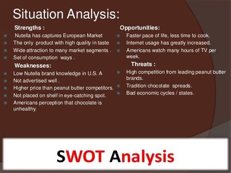 Nutella SWOT Analysis .